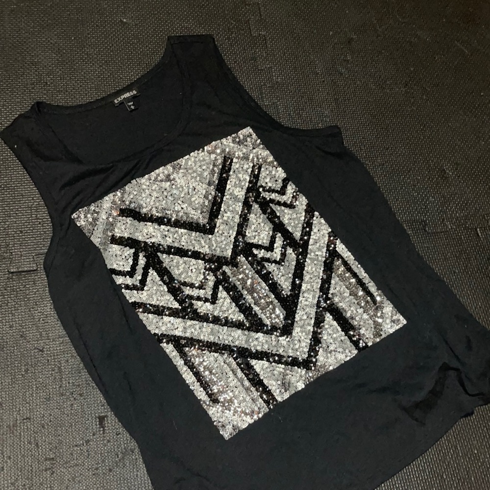 Express Large Sequin Tank